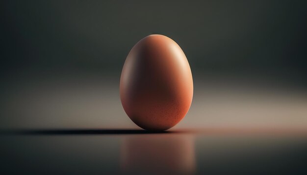 Chicken egg closeup on a blurred background generative AI