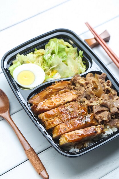 chicken rice bento