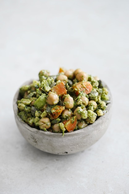 Chickpea and avocado salad