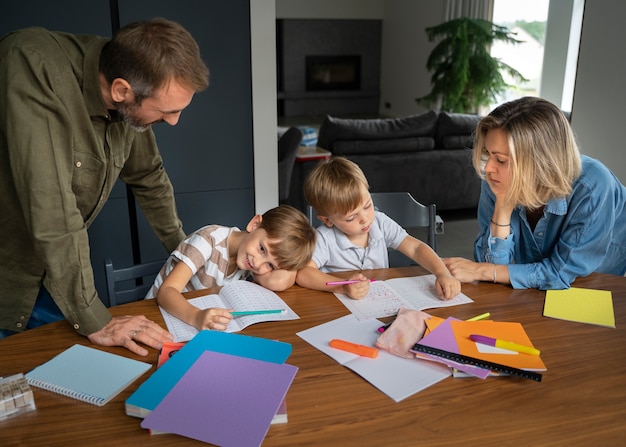 Child getting education at home