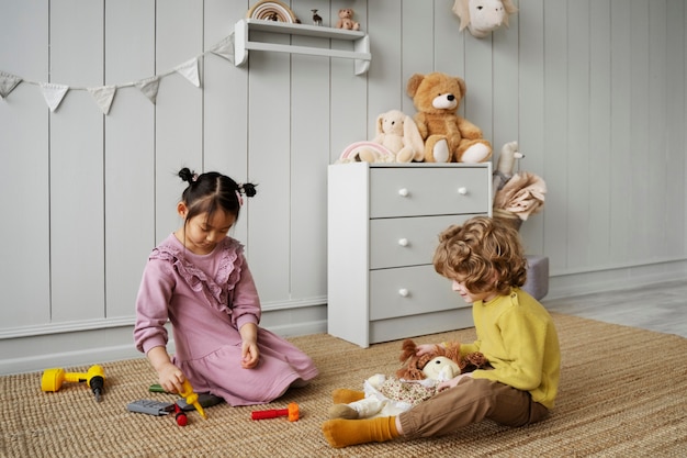 Free photo child having fun during playtime