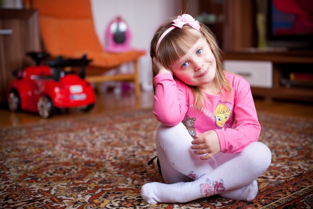 Child playing at home