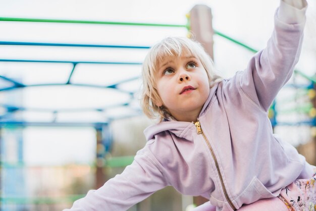 Child playing outside