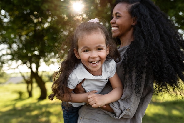 Child spending time with their parents