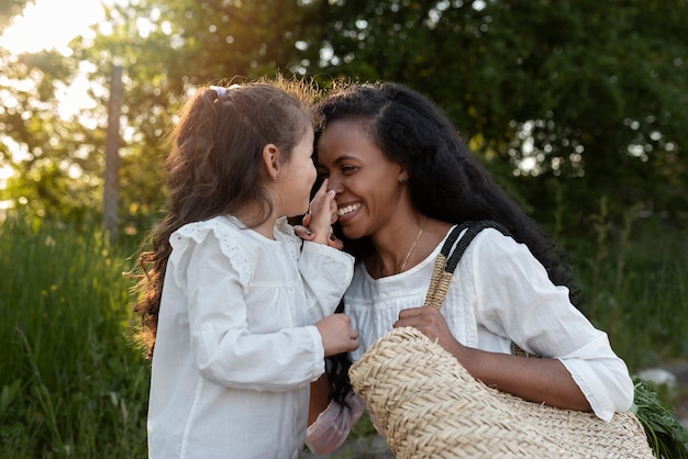 Child spending time with their parents