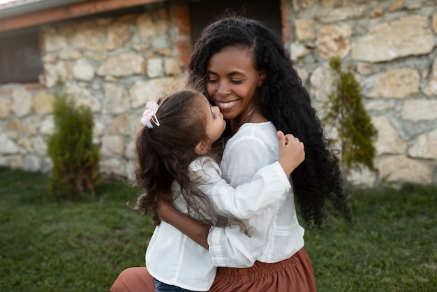 Child spending time with their parents