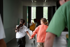 Child students in school