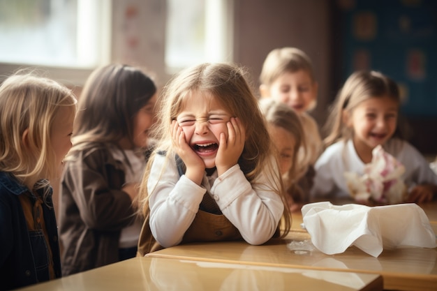 無料写真 学校でいじめられた子供が苦しんでいる