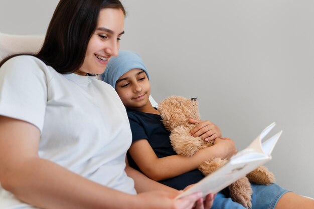 Child suffering from cancer
