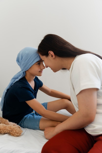 Child suffering from cancer