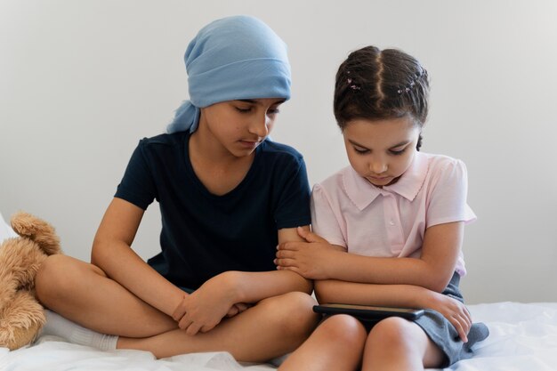 child suffering from cancer