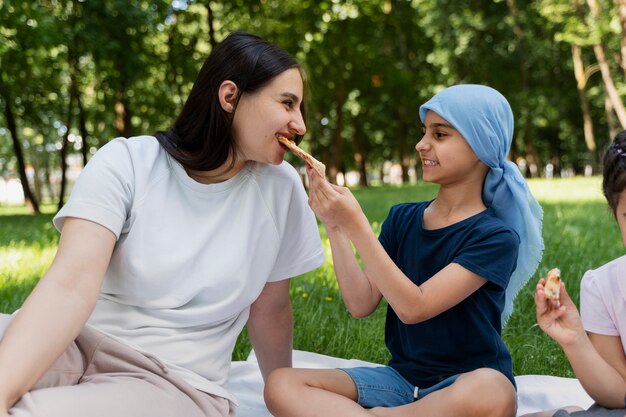 Child suffering from cancer