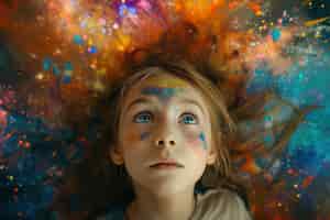 無料写真 自閉症の子供が 幻想の世界に生きている