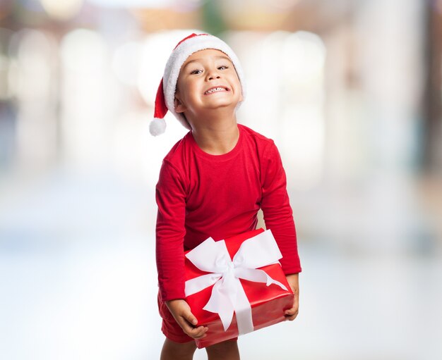 Child with a gift