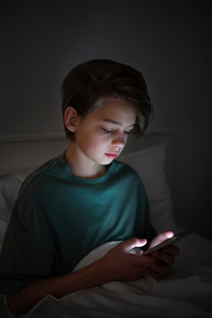 Child with social media addiction