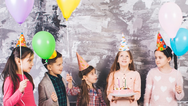 Children celebrating a birthday