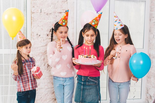 Children celebrating a birthday