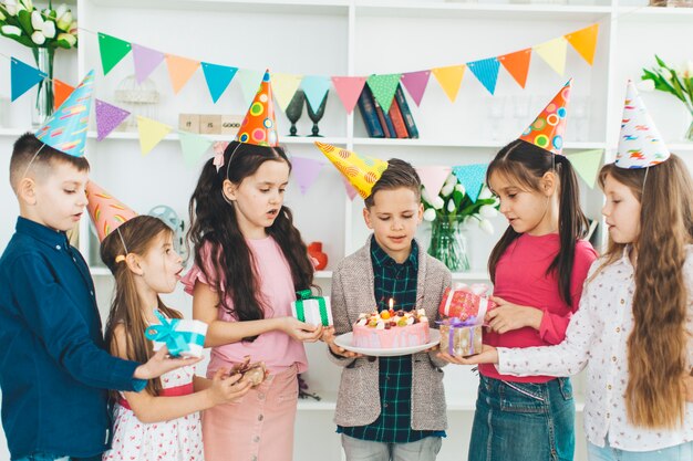 Children celebrating a birthday