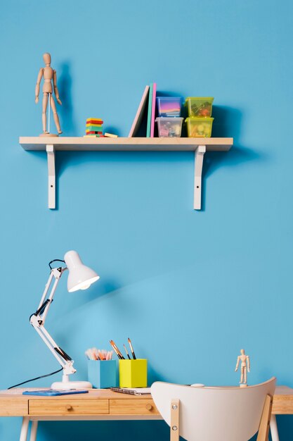 Children desk interior design