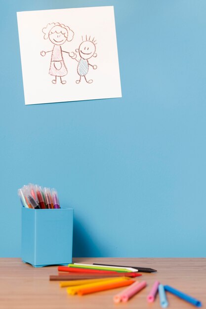 Children desk interior design