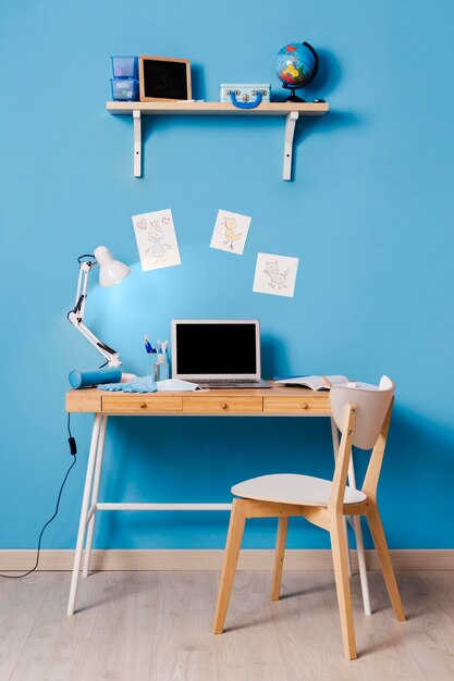 Children desk interior design