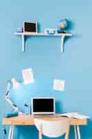 Free photo children desk interior design