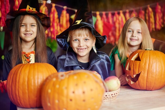 Children have great fun of carving the pumpkins