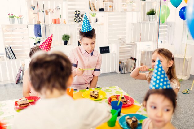 children having fun on party