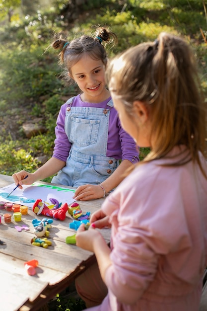 Children having fun at summer camp