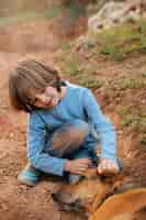 Free photo children having fun at summer camp