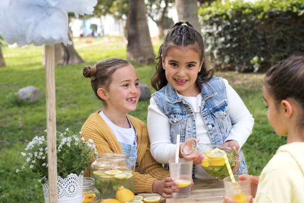 Children having lemonade stand