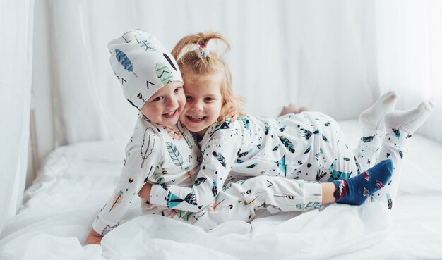 Children in pajamas