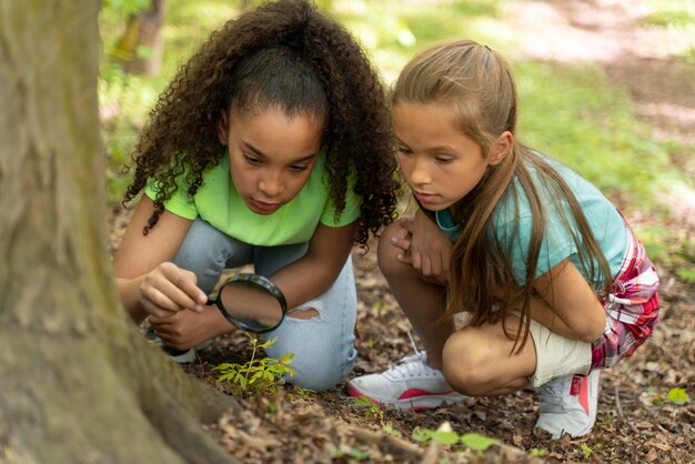 Children spending time together in the nature