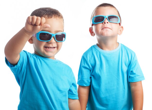 Children with sunglasses for children