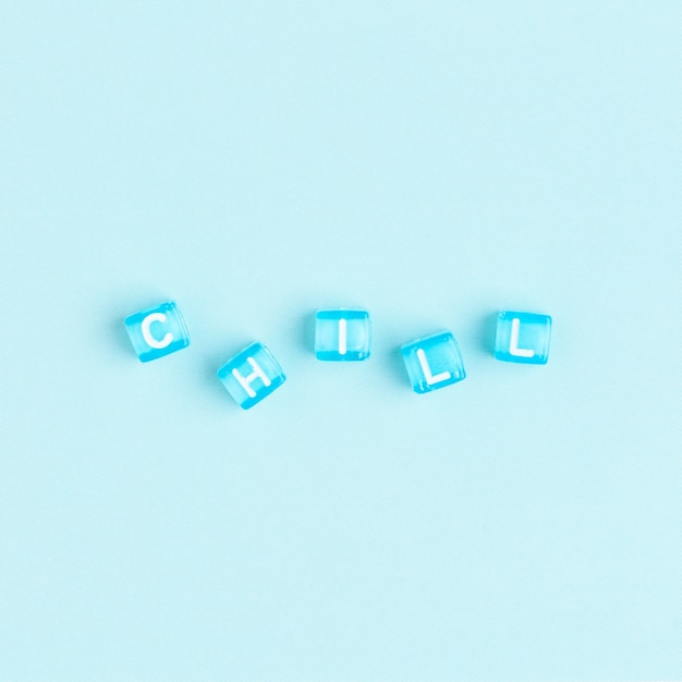 Free photo chill letter beads text typography