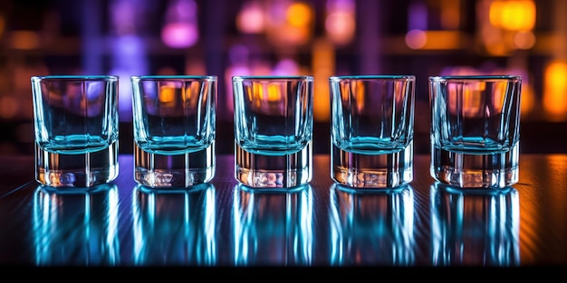 Foto gratuita vodka fredda in bicchieri per serate vivaci