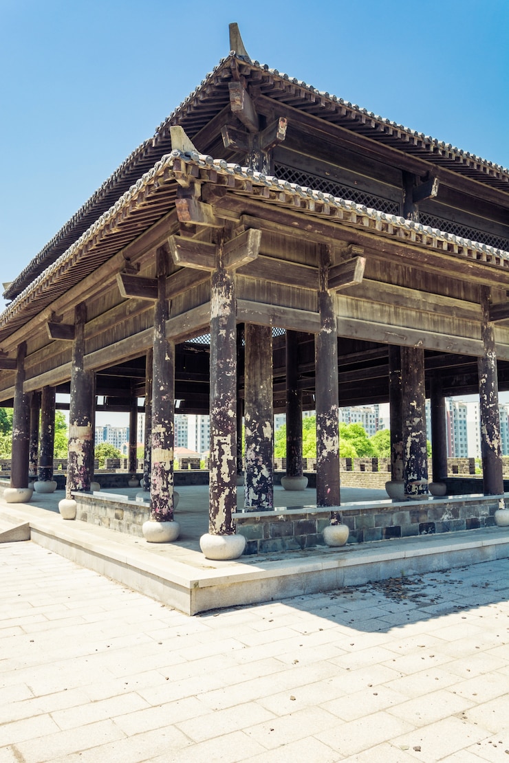 Free Photo chinese ancient city wall and gate tower