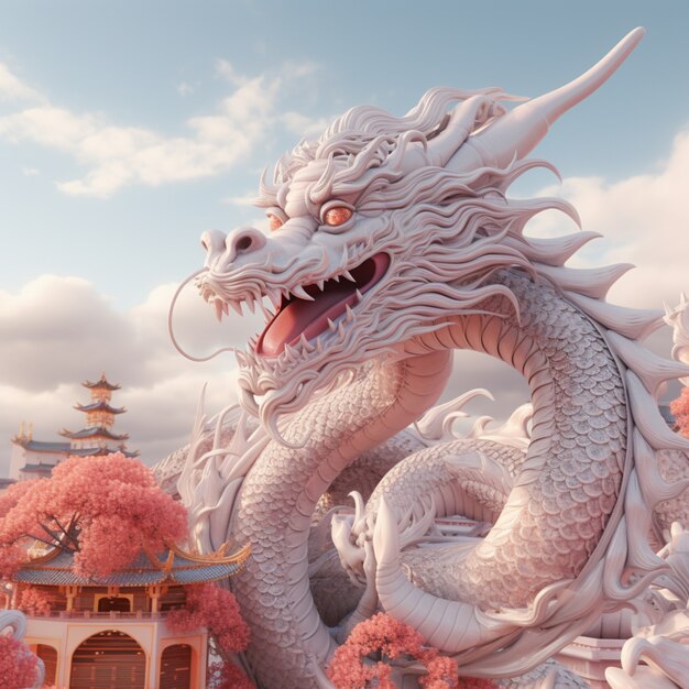 Китайское празднование Нового года с драконом