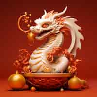 Free photo chinese new year celebration with dragon