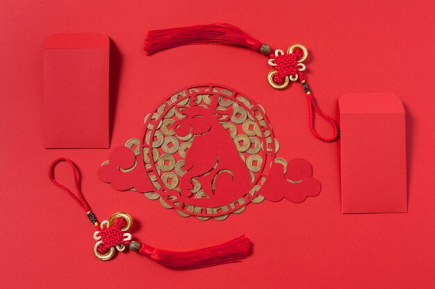 Chinese new year concept in isometric style