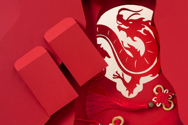chinese new year concept in isometric style