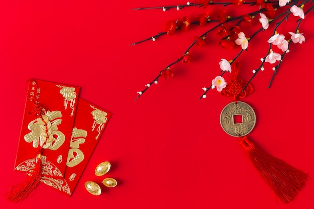 Chinese new year concept with copy space