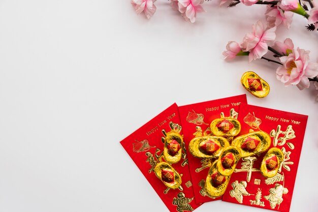 Chinese new year concept with copyspace