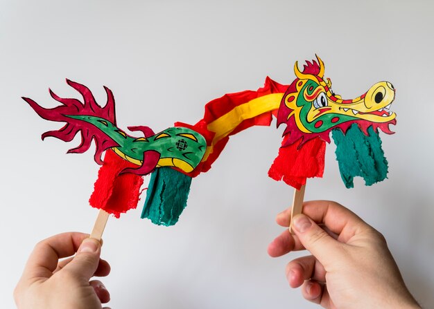 ドラゴンと中国の新年のコンセプト