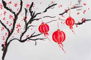 Free photo chinese new year drawing