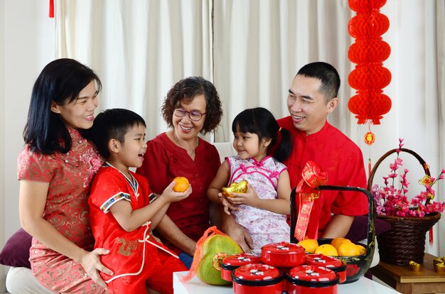 chinese new year family picture