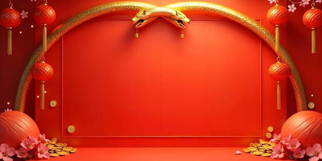 chinese new year frame celebration