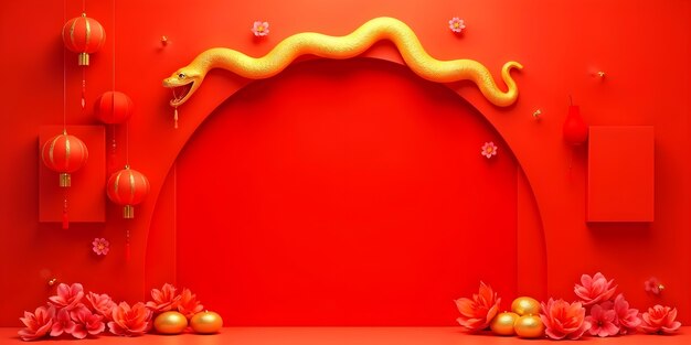 chinese new year frame celebration