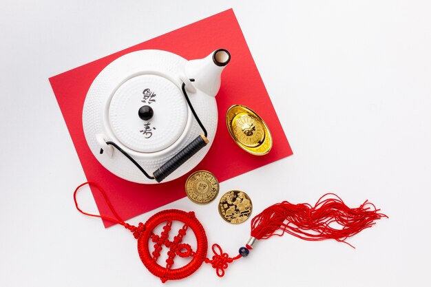 Chinese new year pendant and teapot