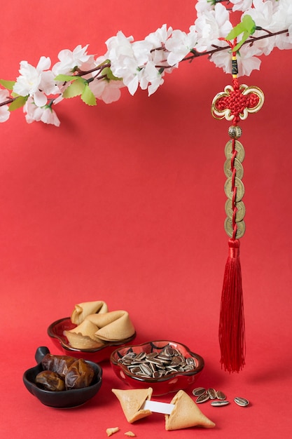 Free photo chinese new year with fortune cookies